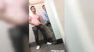 Sexy Latin Dudes Caught Cruising in Public Bathroom