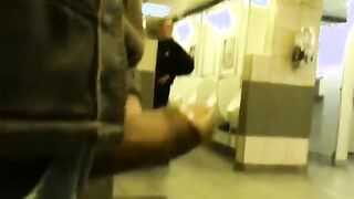 Two Guys Caught Jerking Off in Public Toilet