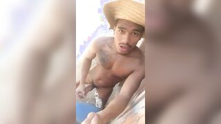 Naughty Brazilian Jerking Off and Talking Dirty