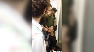 Gay Guy Gives Horny Latin Boy a Blowjob in Public