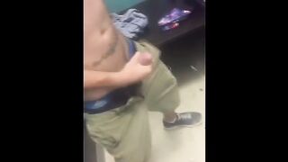 Skater Cums in a Store