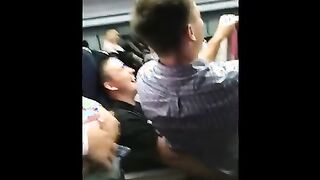 Straight Guy Twirls His Cock in a Train While Friends Laugh