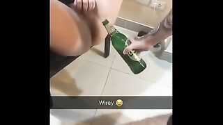 Straight dude shoves beer bottle up his friend’s ass